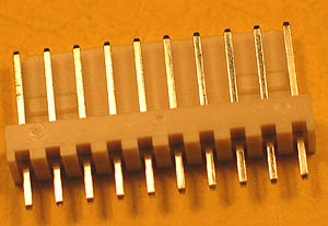 10 Pin .100 inch Straight Male Polarized Header