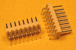 POLHDRR8 - 8 Pin .100 inch Right Angle Male Polarized Header