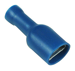 PQUBL06 - Insulated Female 6.4mm Spade Type Blue Quick Connect