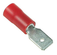 PQUR03 - Male 4.8mm Spade Type Red Quick Connect