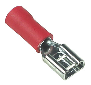 PQUR04 - Female 4.8mm Spade Type Red Quick Connect