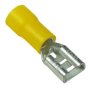 Female 6.4mm Spade Type Yellow Quick Connect