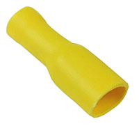 PQUY06 - Insulated Female 6.4mm Spade Type Yellow Quick Connect