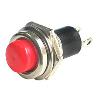 PRRED - SPST Round off-on RED Pushbutton