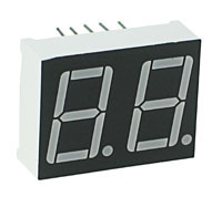 7DR5621BS - Double Hi-Red 0.56in Common Anode 7-Segment LED Display