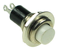 PRWHT - SPST Round off-on White Pushbutton