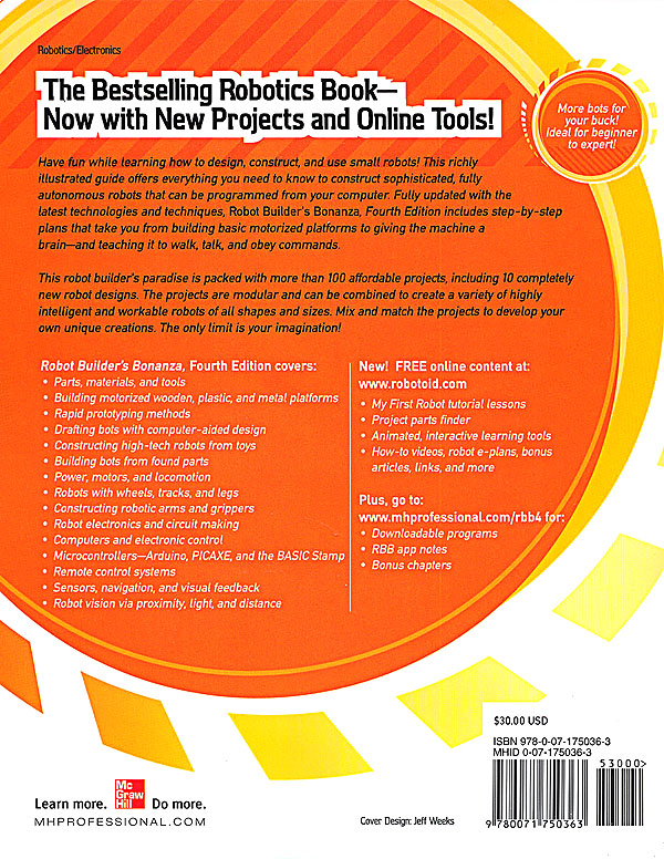 The Robot Builders Bonanza - Back Cover