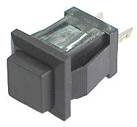 SPBLK - SPST Square off-on BLACK Pushbutton
