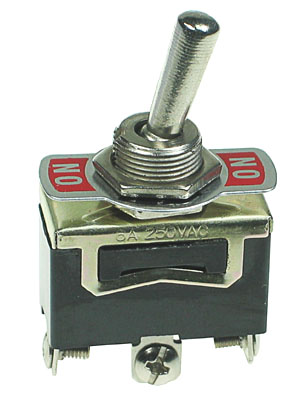 SPDT101HDSCREW - SPDT on-off-on Standard Heavy Duty Toggle Switch with Screw Lugs