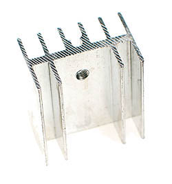 TO220ST - Silver Finish TO-220 Heatsink with Rear Fins