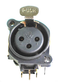 3 Pin 90o PCB Mount Female XLR Socket